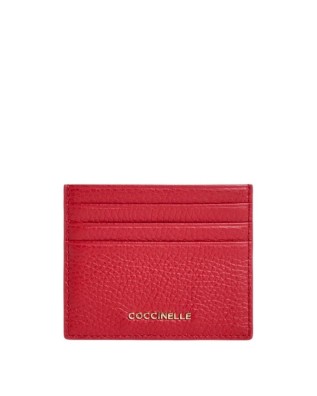  Coccinelle - Porta carte di credito in pelle Metallic Soft