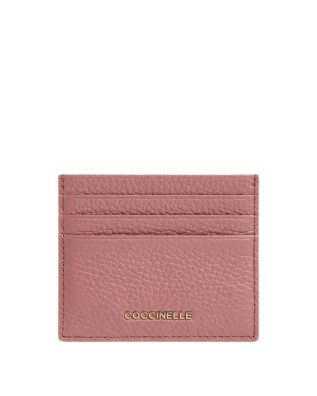  Coccinelle - Porta carte di credito in pelle Metallic Soft