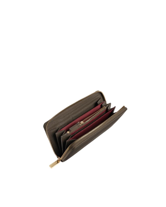 Coccinelle - Metallic Soft zip-around leather wallet with coin