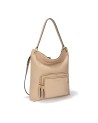 Nannini - Tiziana Leather Shoulder Bag with Shoulder Strap and Two Front Pockets