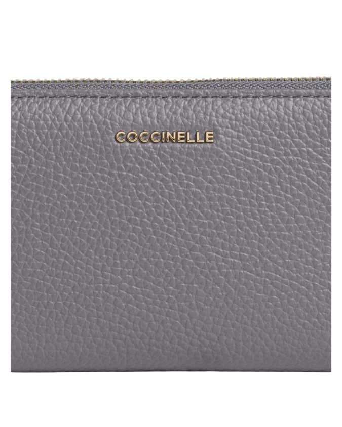 Coccinelle - Metallic Soft zip-around leather wallet with coin