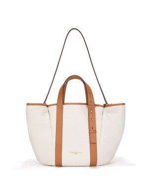  Nannini - Borsa Shopper con Due Manici e Tracolla in Pelle