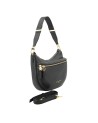 Nannini - Shoulder Bag with Front Pocket and Two-Way Zipper, Made of Bice Leather