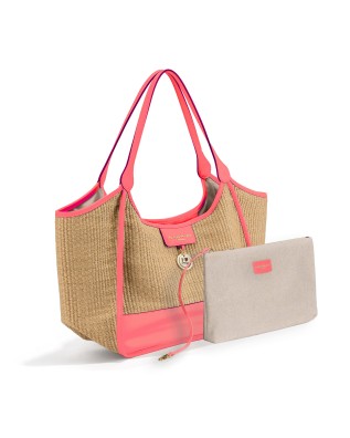  Nannini - Borsa Shopping con Pochette Estraibile in Rafia e 2