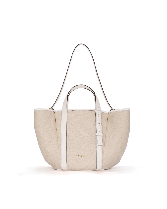 Nannini - Borsa Shopper Tg. M con Due Manici e Tracolla in