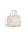 Nannini – Mittlere Handtasche mit Schulterriemen aus Canvas und Leder Marica