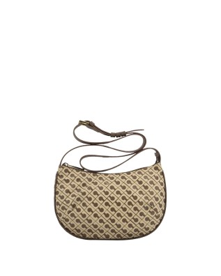 Gherardini - Borsa a tracolla mini con zip dorata in tessuto
