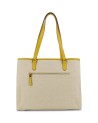 Nannini - Borsa Shopping con Tasca Frontale in Tessuto Canvas e