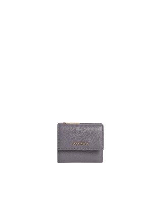  Coccinelle - Portafoglio Mini in pelle con patta Metallic Soft