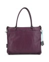 Gabs - Convertible flat leather bag with long handles, Size M