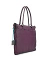 Gabs - Convertible flat leather bag with long handles, Size M