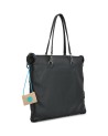 Gabs - Flache, wandelbare Ledertasche mit langen Tragegriffen, Größe M, Bull Black