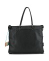 Gabs - Flache, wandelbare Ledertasche mit langen Tragegriffen, Größe M, Bull Black