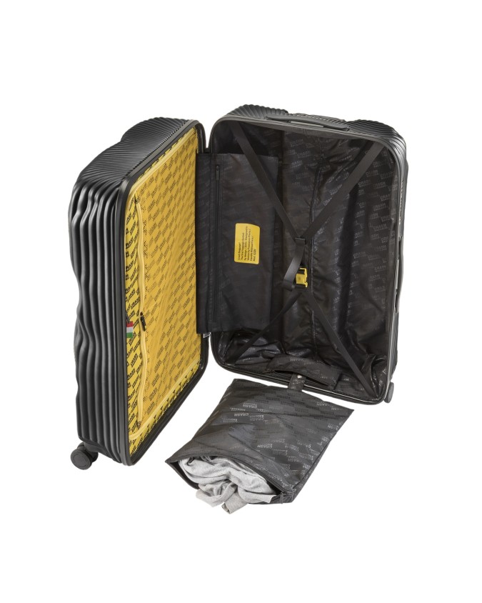 Crash Baggage - Large ribbed polycarbonate suitcase, 79 cm, 4 wheels, Stripe