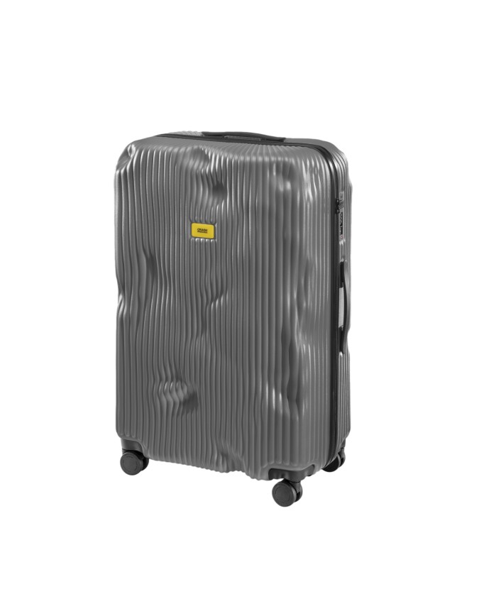 Crash Baggage - Large ribbed polycarbonate suitcase, 79 cm, 4 wheels, Stripe