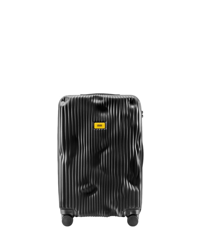 Crash Baggage - Medium-sized ribbed polycarbonate suitcase, 68 cm, 4 wheels, Stripe