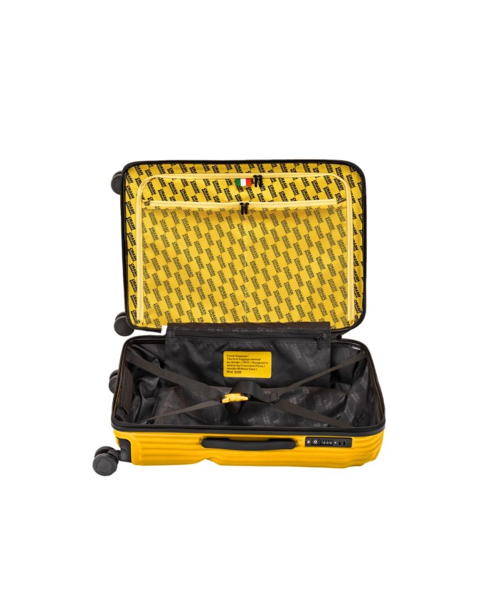 Crash Baggage - Medium-sized ribbed polycarbonate suitcase, 68 cm, 4 wheels, Stripe