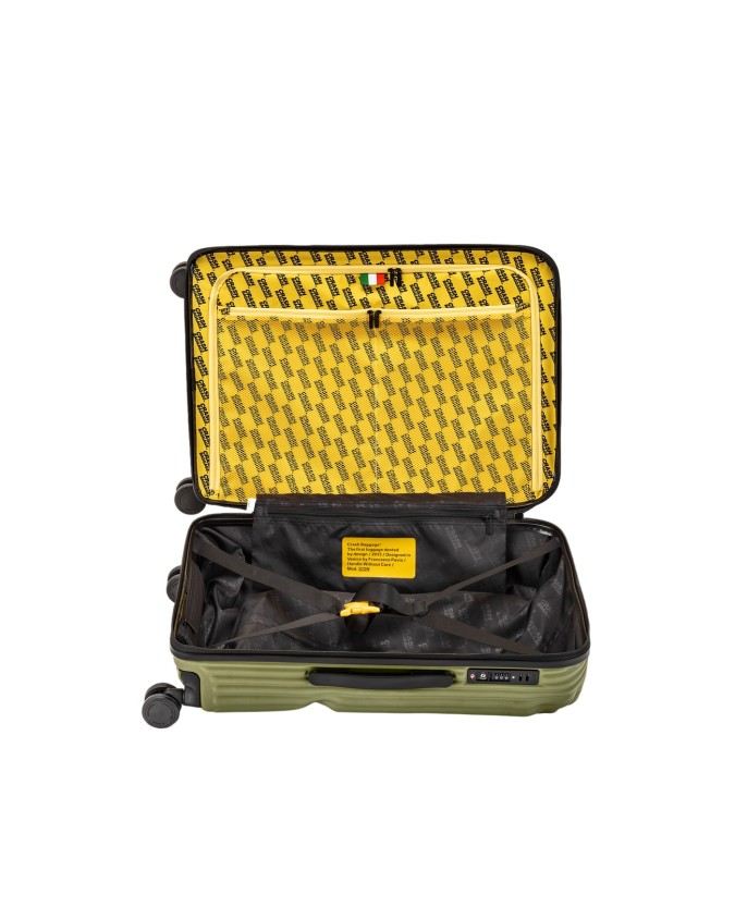 Crash Baggage - Medium-sized ribbed polycarbonate suitcase, 68 cm, 4 wheels, Stripe