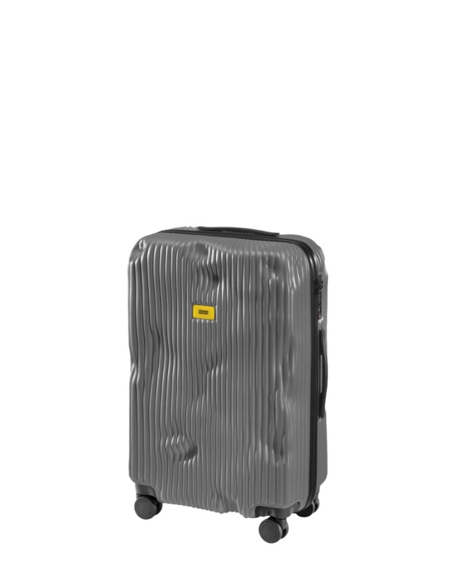 Crash Baggage - Medium-sized ribbed polycarbonate suitcase, 68 cm, 4 wheels, Stripe