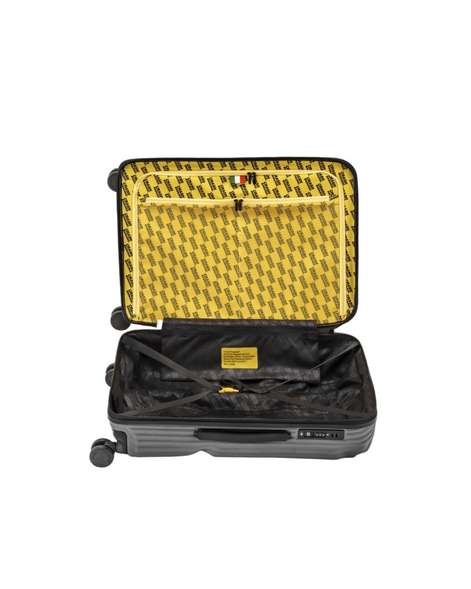 Crash Baggage - Medium-sized ribbed polycarbonate suitcase, 68 cm, 4 wheels, Stripe