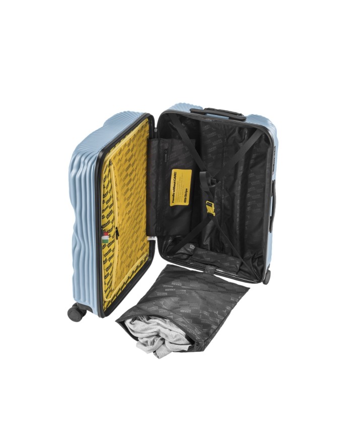 Crash Baggage - Medium-sized ribbed polycarbonate suitcase, 68 cm, 4 wheels, Stripe