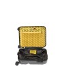 Crash Baggage - Small cabin-size trolley made of ribbed polycarbonate, 55 cm, 4 wheels, Stripe