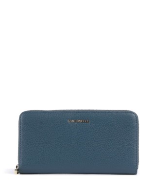  Coccinelle - Portafoglio in pelle zip around Metallic Soft