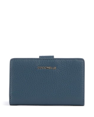  Coccinelle - Portafoglio donna in pelle medio Metallic Soft
