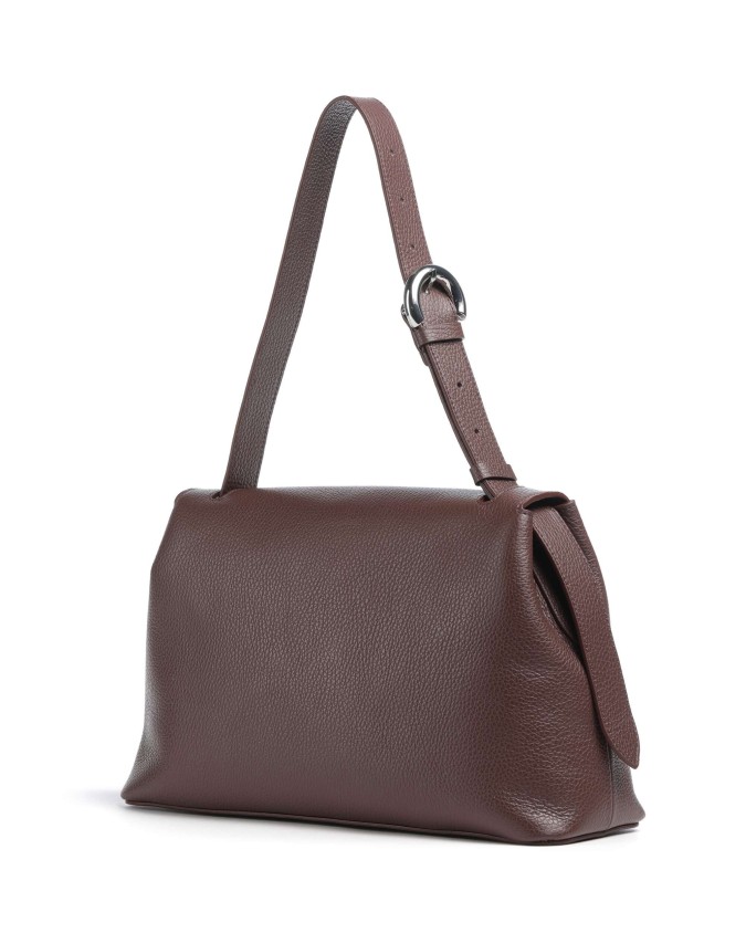 Coccinelle - Borsa a spalla in pelle con patta Fern