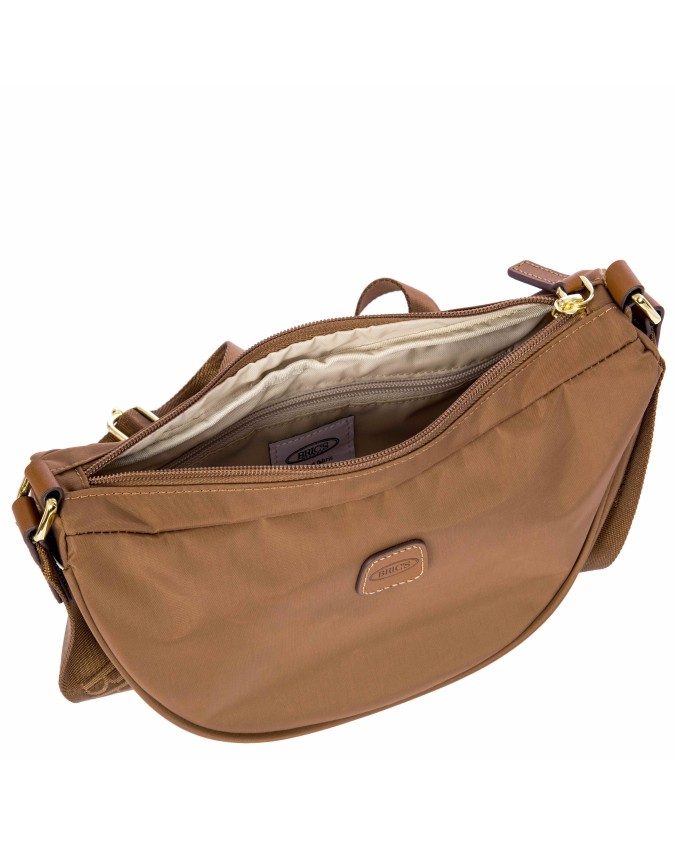 Bric's - Borsa a tracolla mezzaluna piccola in tessuto