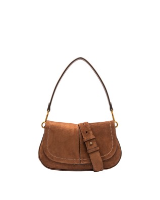 Gianni Chiarini - Borsa a spalla in pelle scamosciata con