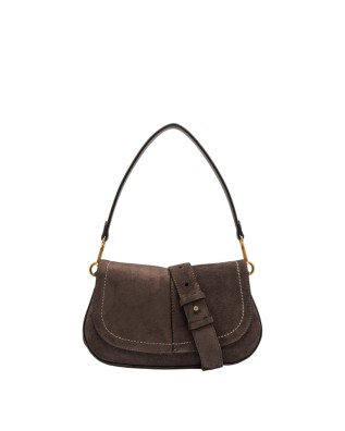 Gianni Chiarini - Suede shoulder bag with flap and shoulder