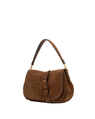 Gianni Chiarini - Suede shoulder bag with flap and shoulder 2