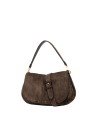 Gianni Chiarini - Suede shoulder bag with flap and shoulder