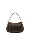 Gianni Chiarini - Suede shoulder bag with flap and shoulder