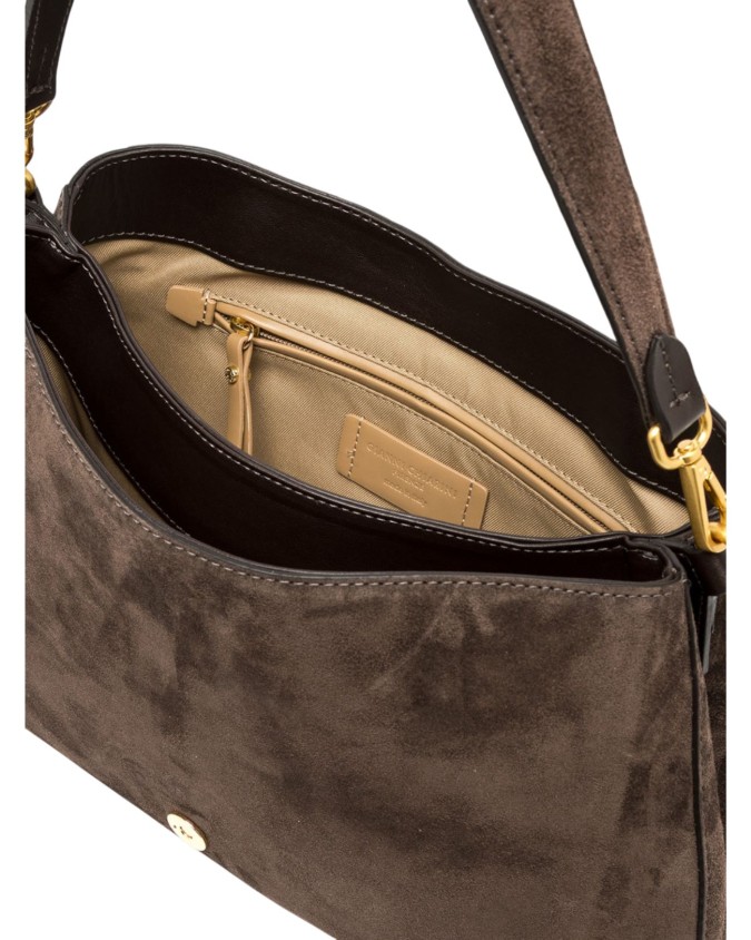 Gianni Chiarini - Suede shoulder bag with flap and shoulder
