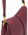Gianni Chiarini - Schultertasche aus Leder mit grober Narbung und Schulterriemen, Größe M, Modell Helena Round