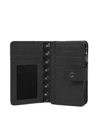  Piquadro - Portafoglio Donna in pelle con zip Muse - Nero 2