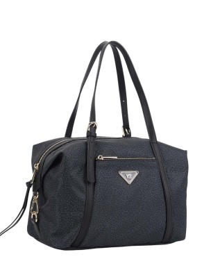 Ynot - Boston Bag Shoulder Bag in Logoed Fabric and Faux 2