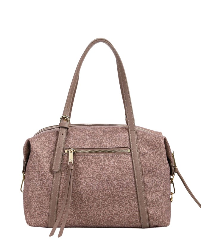 Ynot - Boston Bag Shoulder Bag in Logoed Fabric and Faux