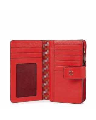 Piquadro - Portafoglio Donna in pelle con zip Muse - Rosso 2