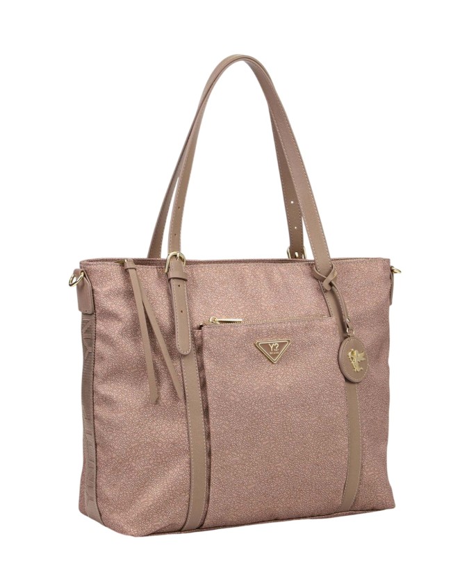 Ynot - Square Shopping Shoulder Bag, Size XL, in Logo-Printed