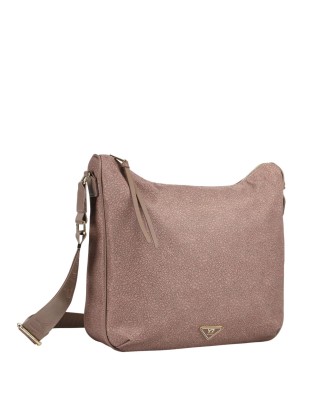 Ynot - Large Hobo Bag in Fabric and Faux Leather with Cloud 2