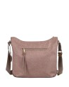 Ynot - Large Hobo Bag in Fabric and Faux Leather with Cloud