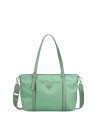 Ynot - XL Shoulder Shopping Bag in Logoed Fabric and Faux