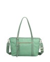 Ynot - XL Shoulder Shopping Bag in Logoed Fabric and Faux