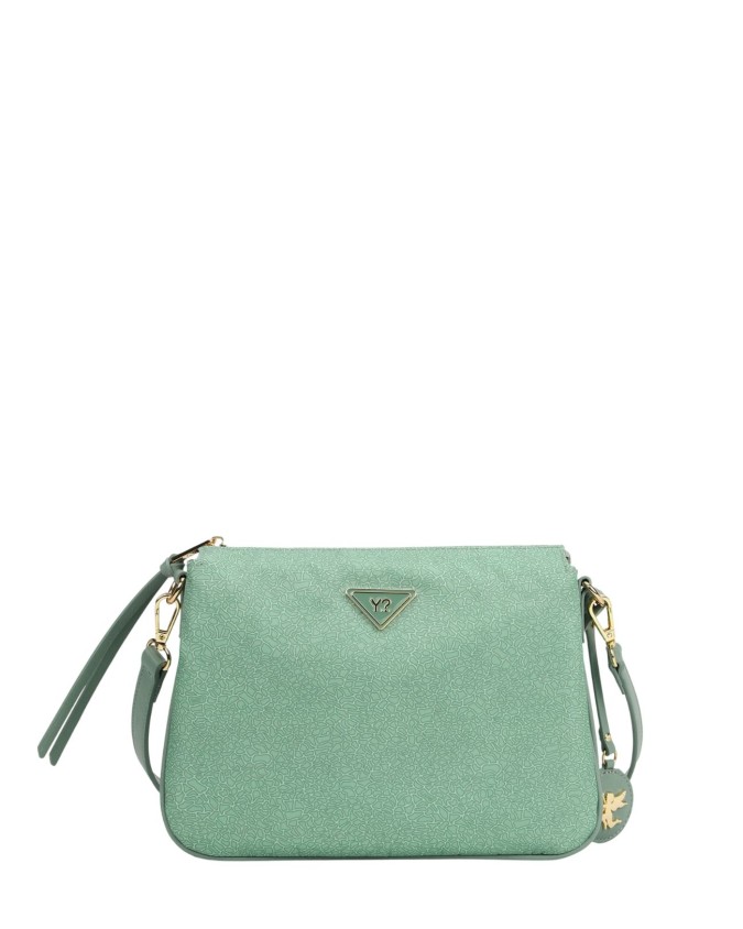 Ynot - Three-compartment shoulder bag, Size M, in logoed fabric