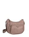 Ynot - Medium Hobo Bag in logo-printed fabric and faux leather