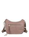 Ynot - Medium Hobo Bag in logo-printed fabric and faux leather