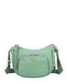 Ynot - Medium Hobo Bag in logo-printed fabric and faux leather
